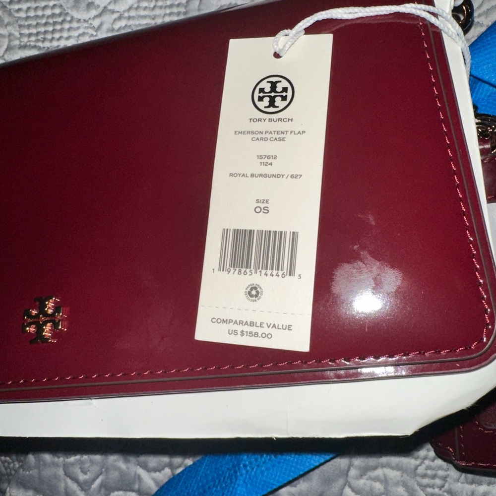 Tory Burch Royal Burgundy Card Case
